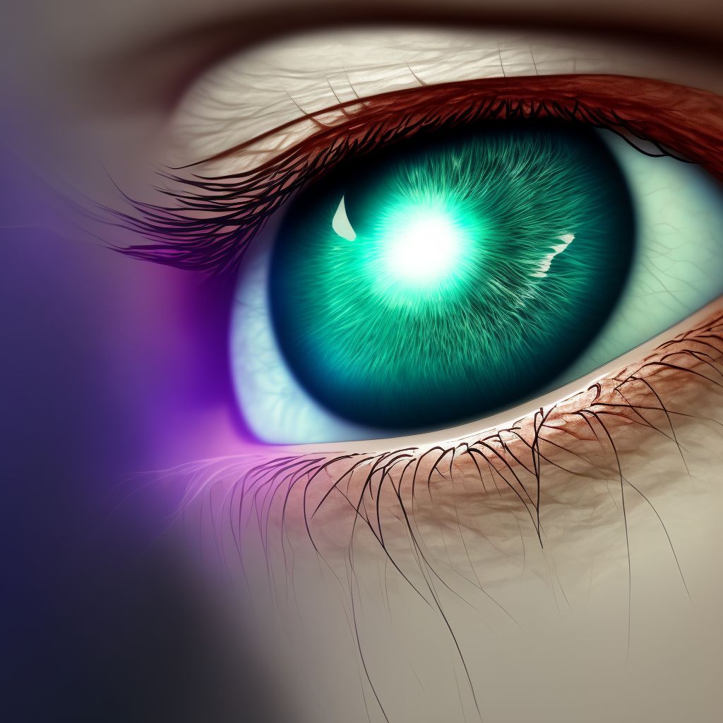 Panuveitis, left eye digital illustration