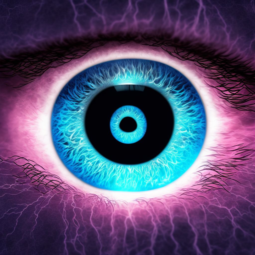 Absolute glaucoma, unspecified eye digital illustration