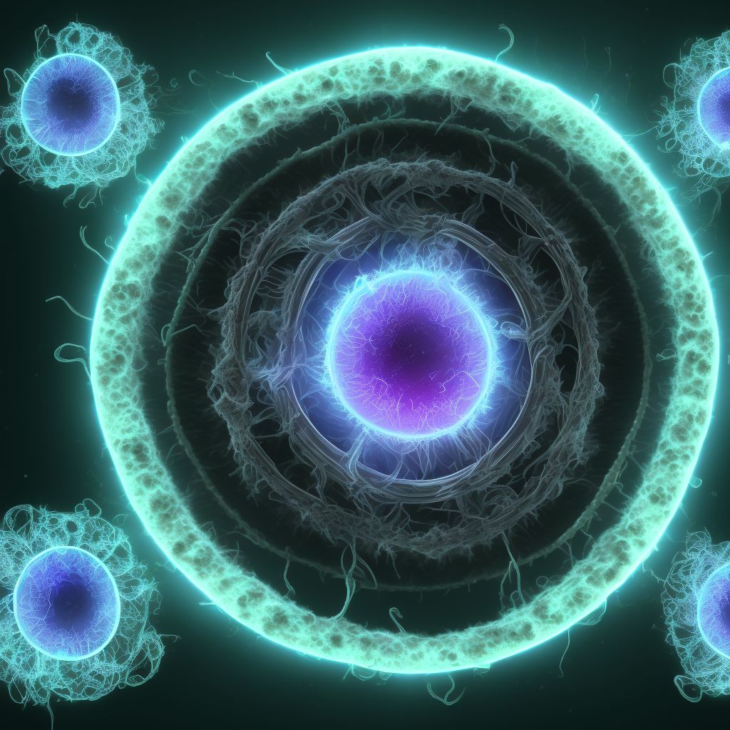 Retained (nonmagnetic) (old) foreign body in iris or ciliary body, bilateral digital illustration