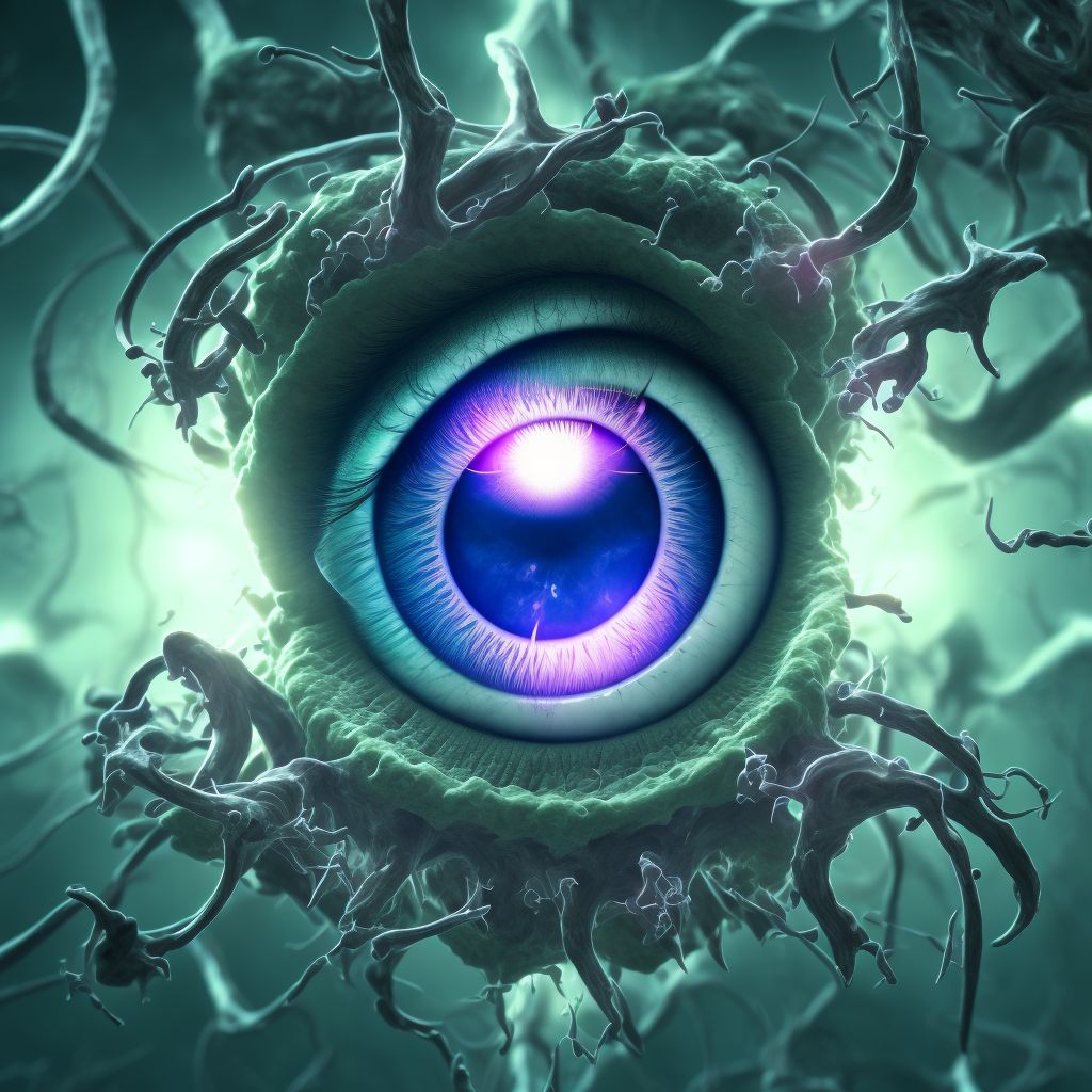 Hemorrhage in optic nerve sheath, unspecified eye digital illustration