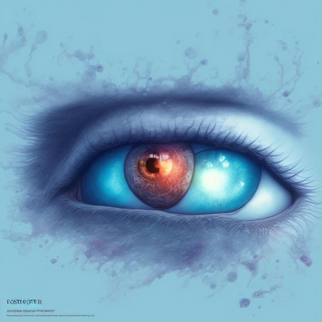 Foster-Kennedy syndrome, right eye digital illustration