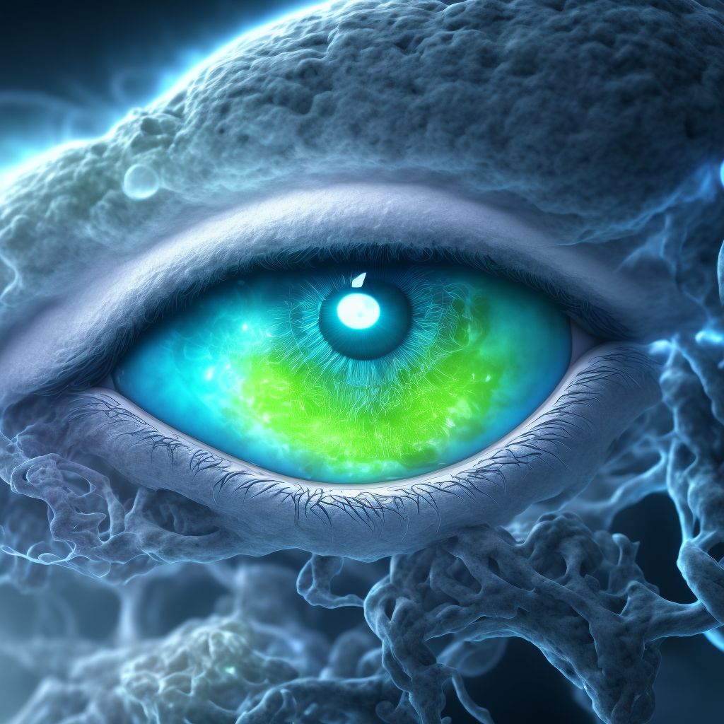 Primary optic atrophy, unspecified eye digital illustration