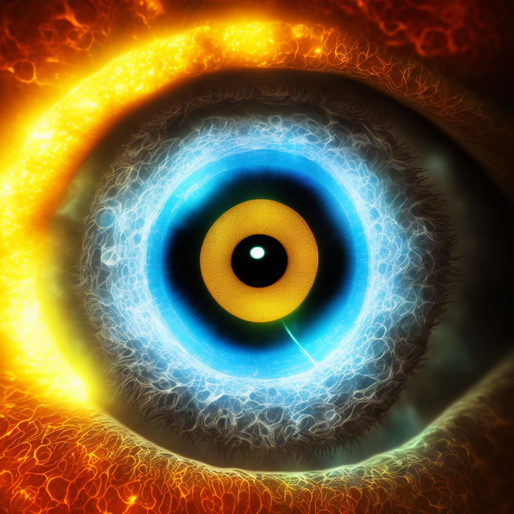 Coloboma of optic disc, unspecified eye digital illustration