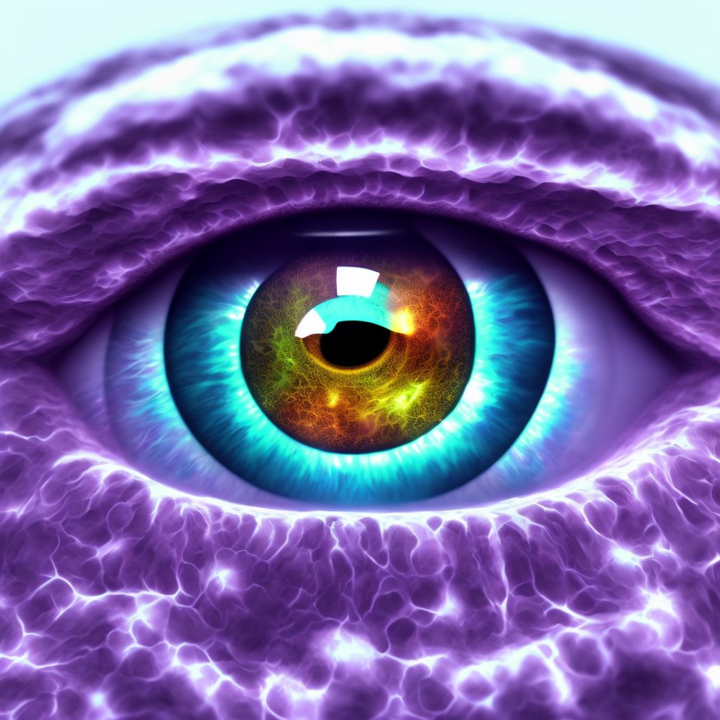 Pseudopapilledema of optic disc, unspecified eye digital illustration