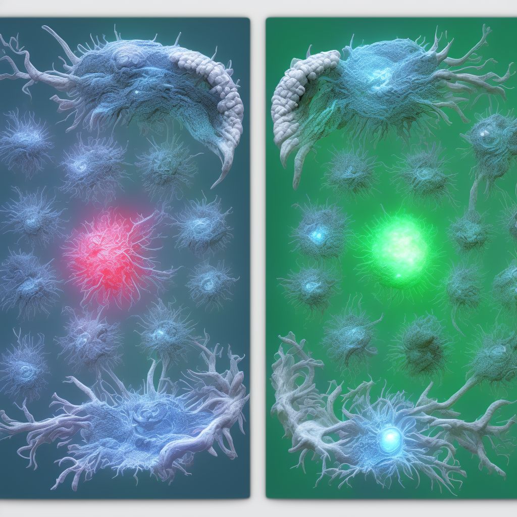 Disorders of optic chiasm in (due to) inflammatory disorders digital illustration