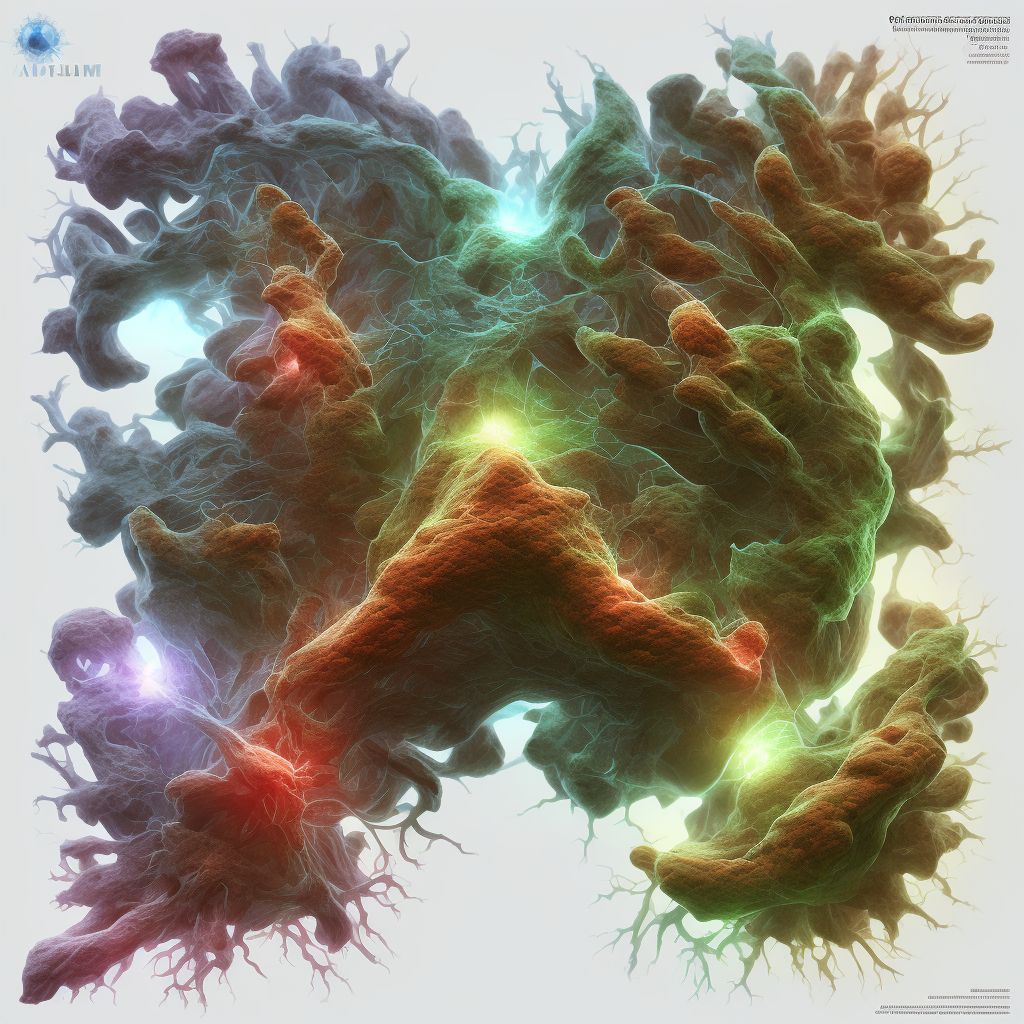 Disorders of optic chiasm in (due to) vascular disorders digital illustration