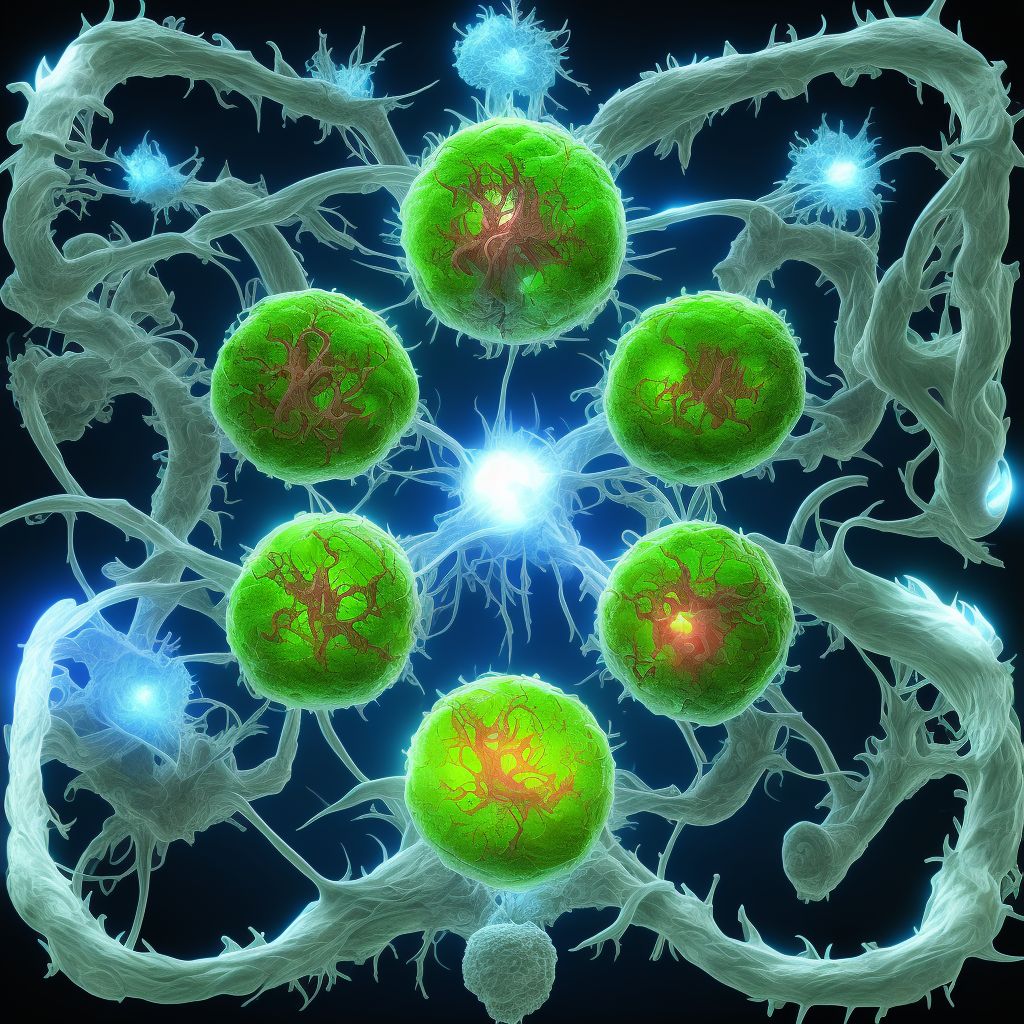 Disorders of visual pathways in (due to) inflammatory disorders, left side digital illustration