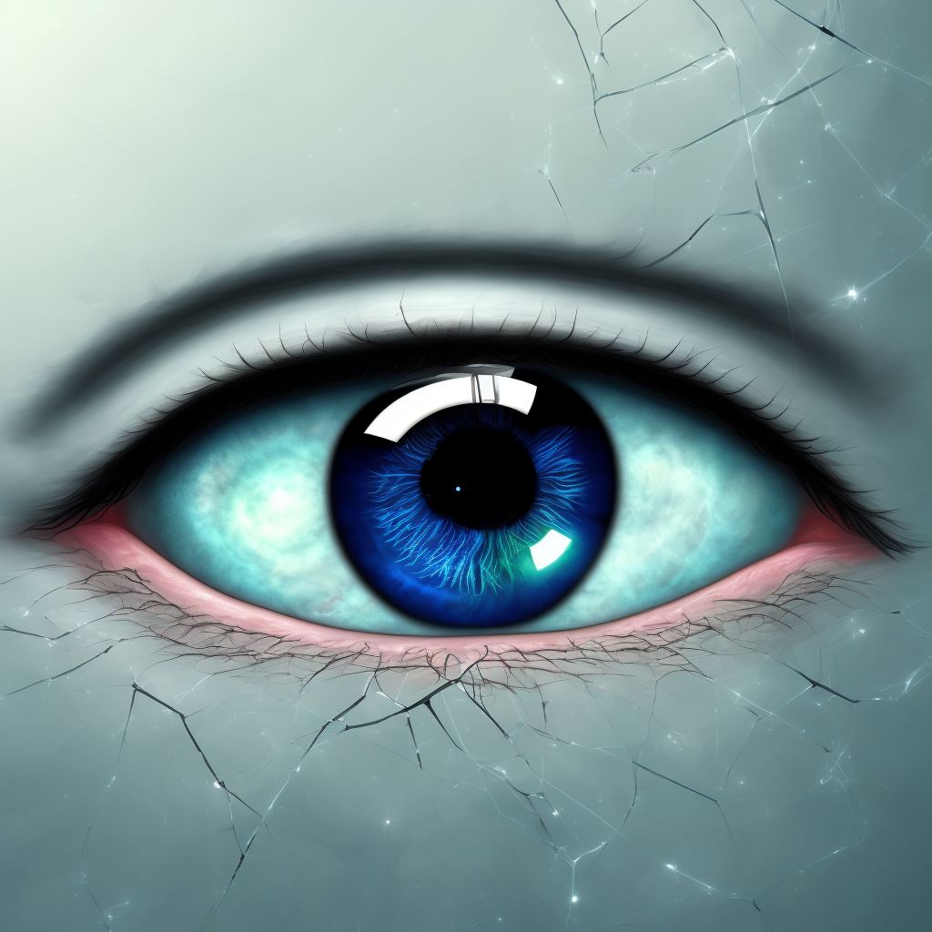 Progressive external ophthalmoplegia, unspecified eye digital illustration