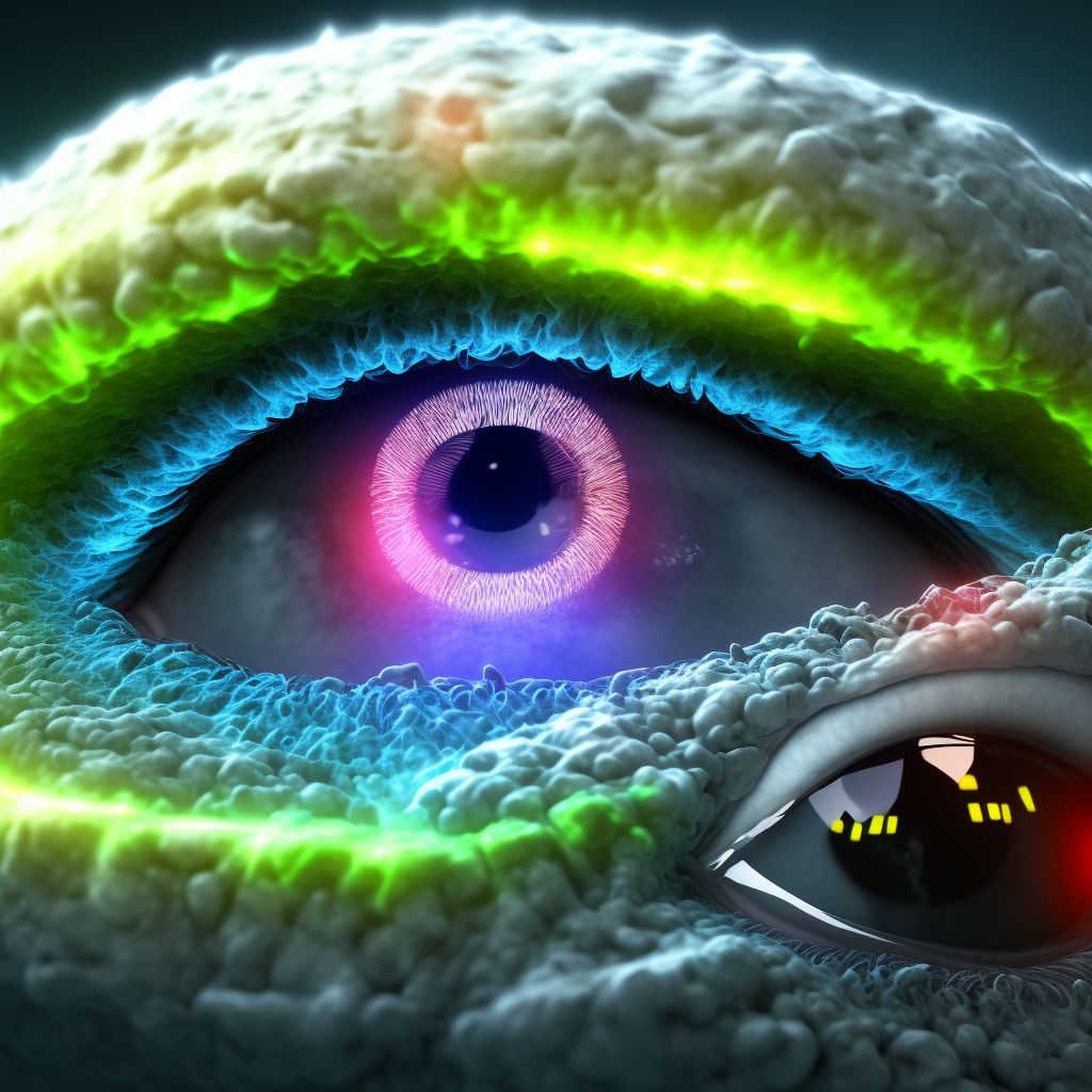 Internuclear ophthalmoplegia, unspecified eye digital illustration