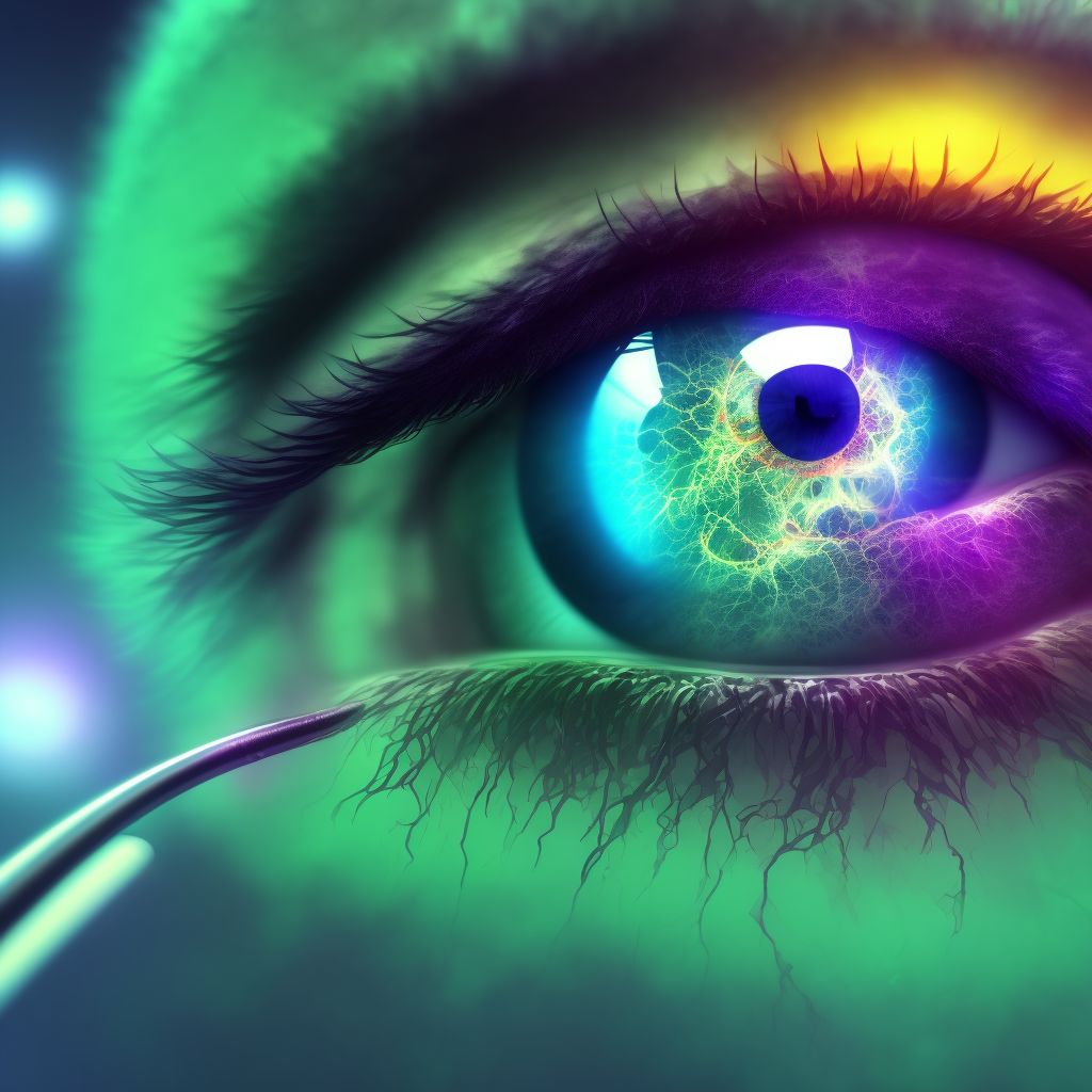 Myopia, unspecified eye digital illustration