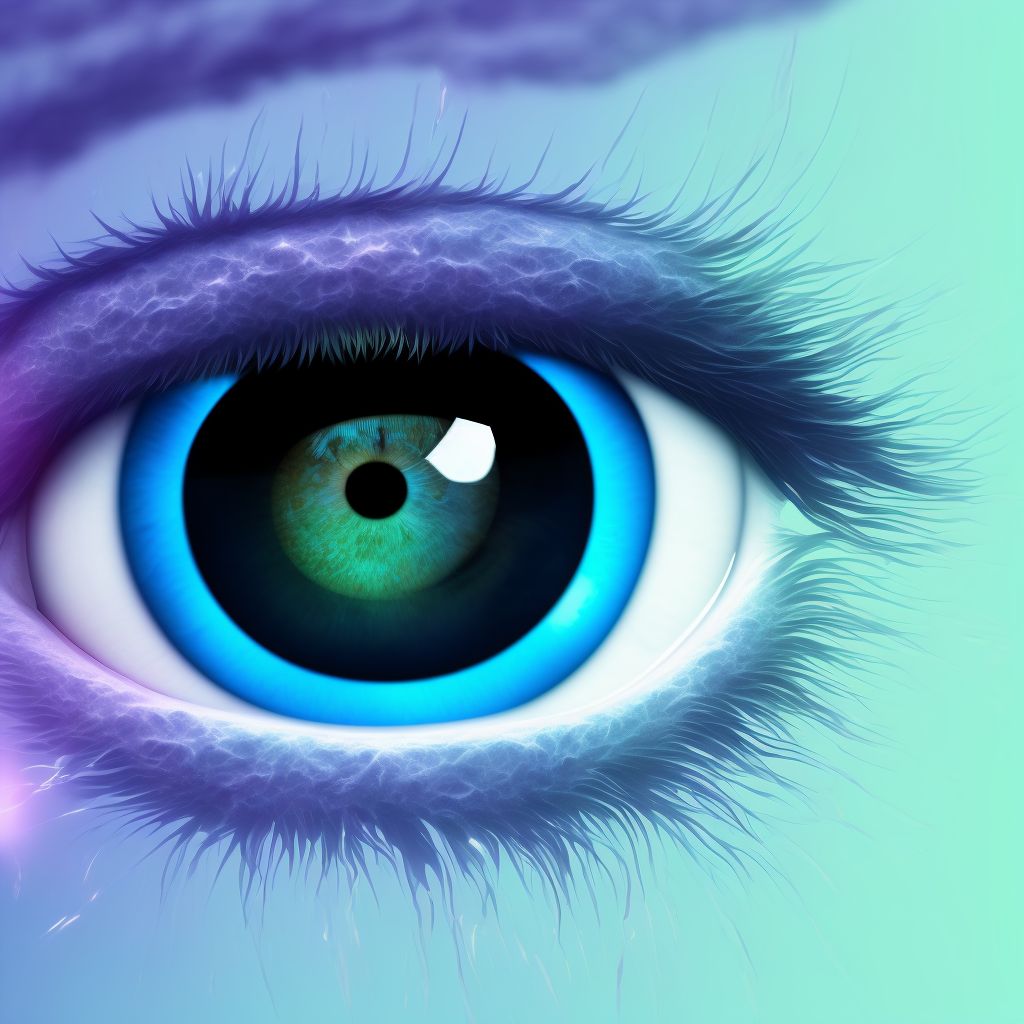 Regular astigmatism, unspecified eye digital illustration