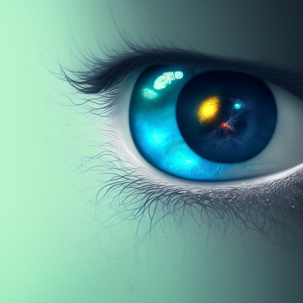 Unspecified amblyopia, left eye digital illustration