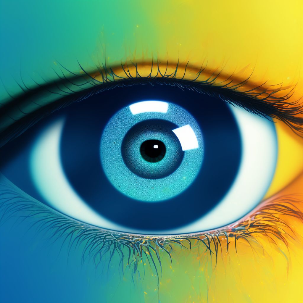 Refractive amblyopia, unspecified eye digital illustration