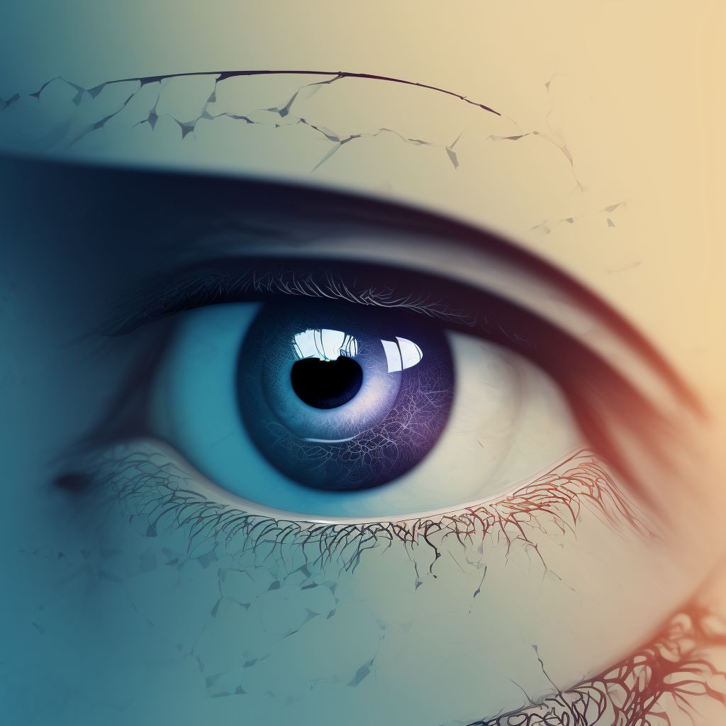 Amblyopia suspect, right eye digital illustration