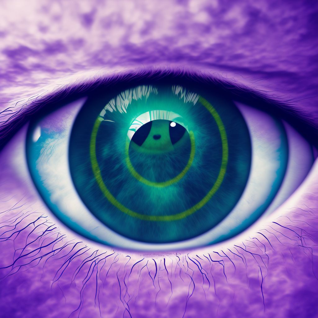 Scotoma of blind spot area, right eye digital illustration