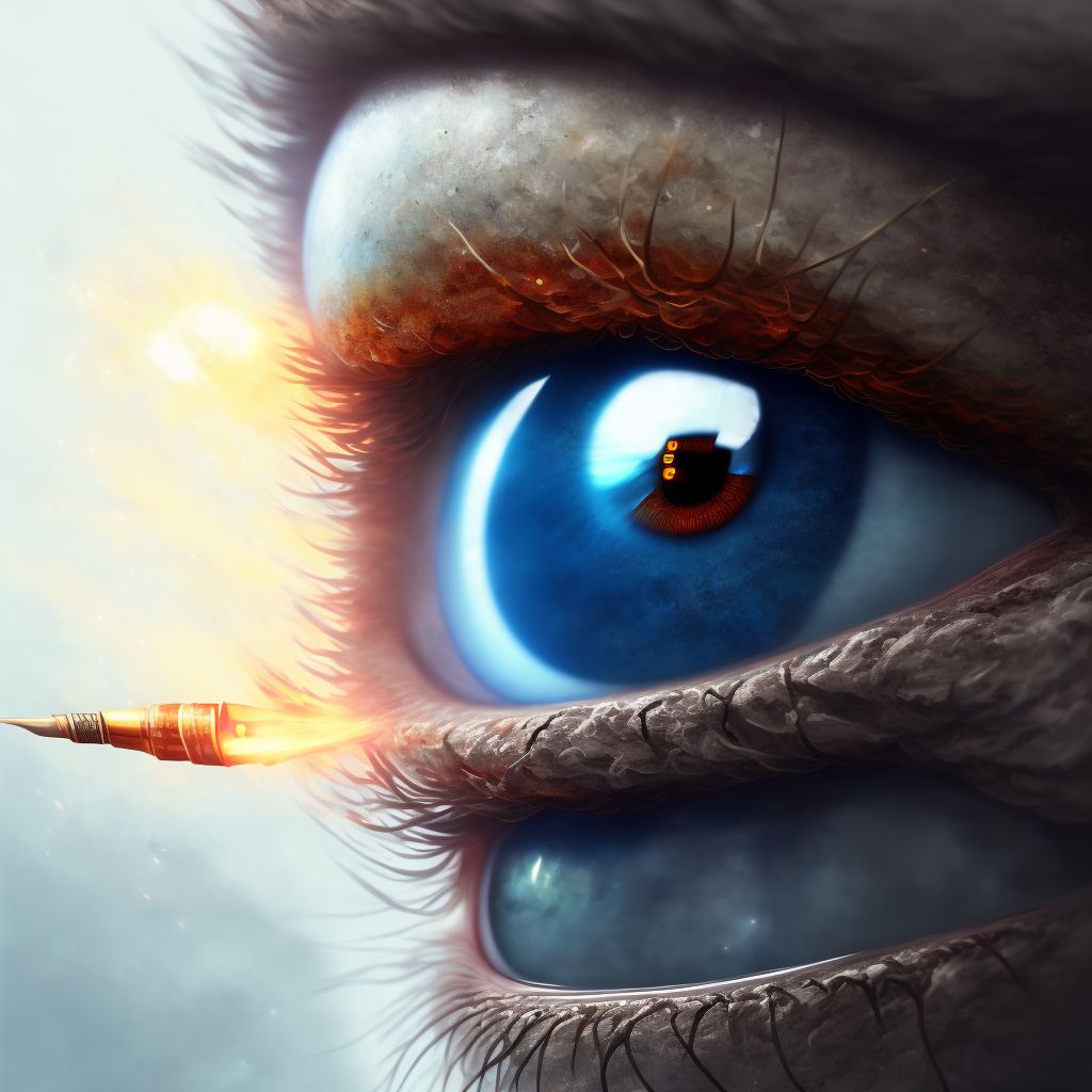 Blindness right eye category 4, blindness left eye category 3 digital illustration