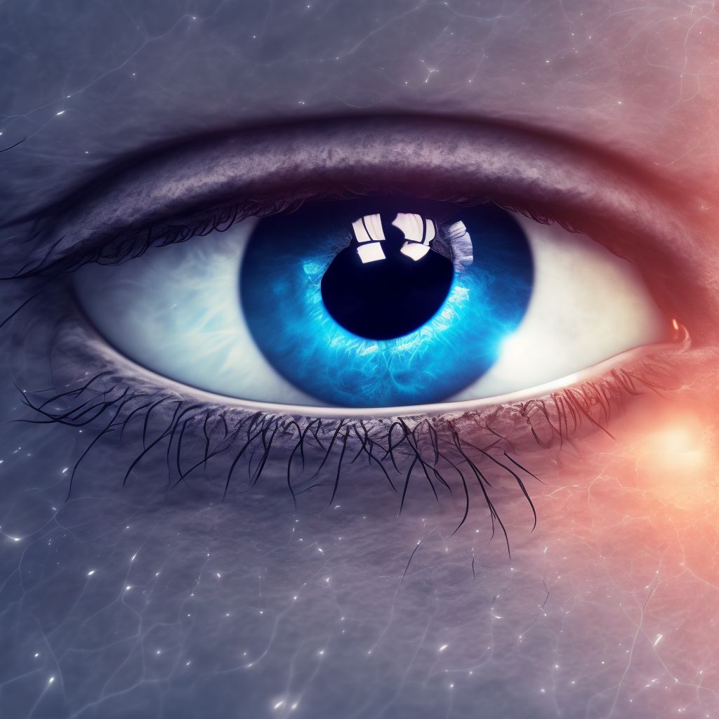 Blindness right eye category 5, blindness left eye category 3 digital illustration