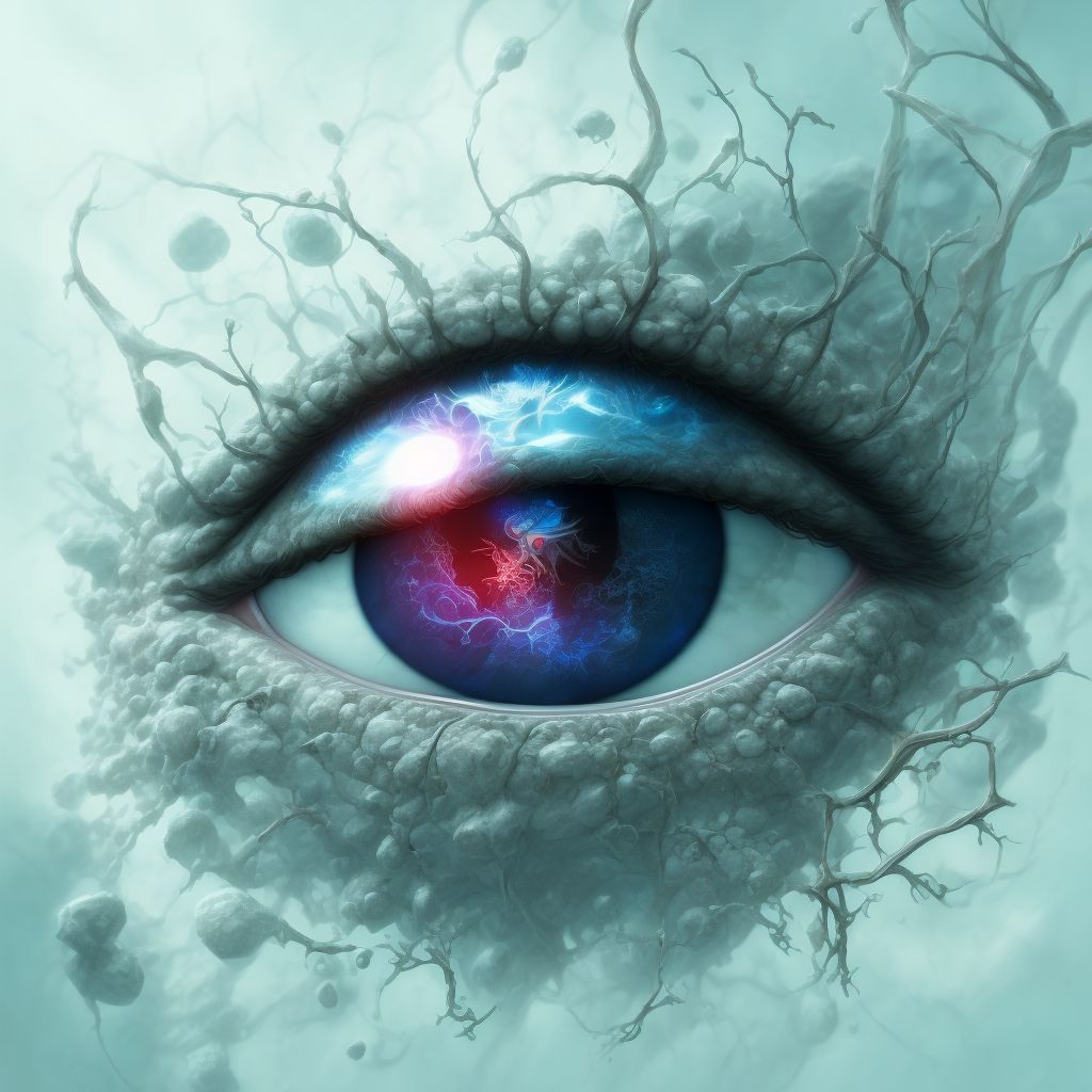 Blindness, one eye, low vision other eye, unspecified eyes digital illustration