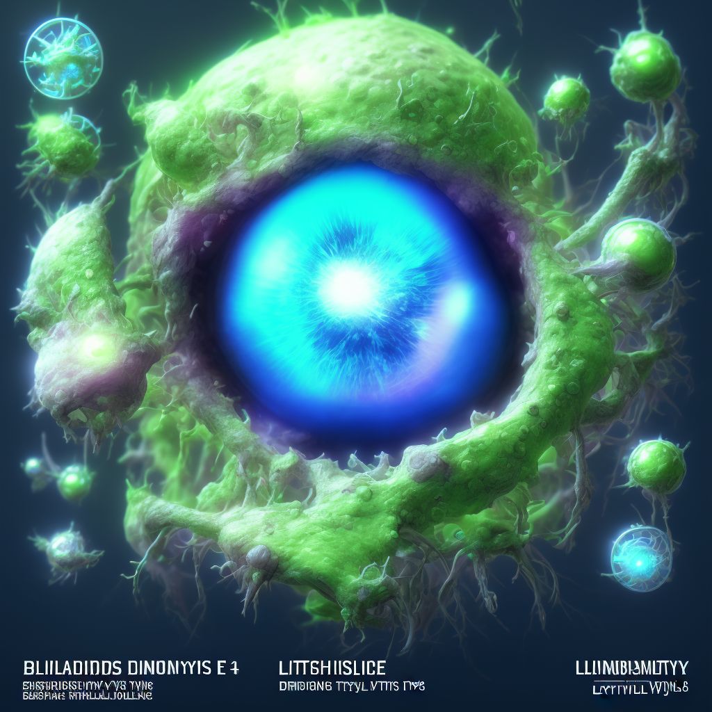 Blindness, left eye, normal vision right eye digital illustration