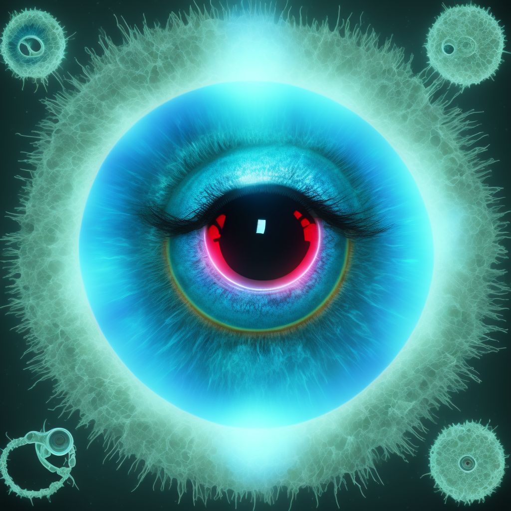 Ocular pain, unspecified eye digital illustration