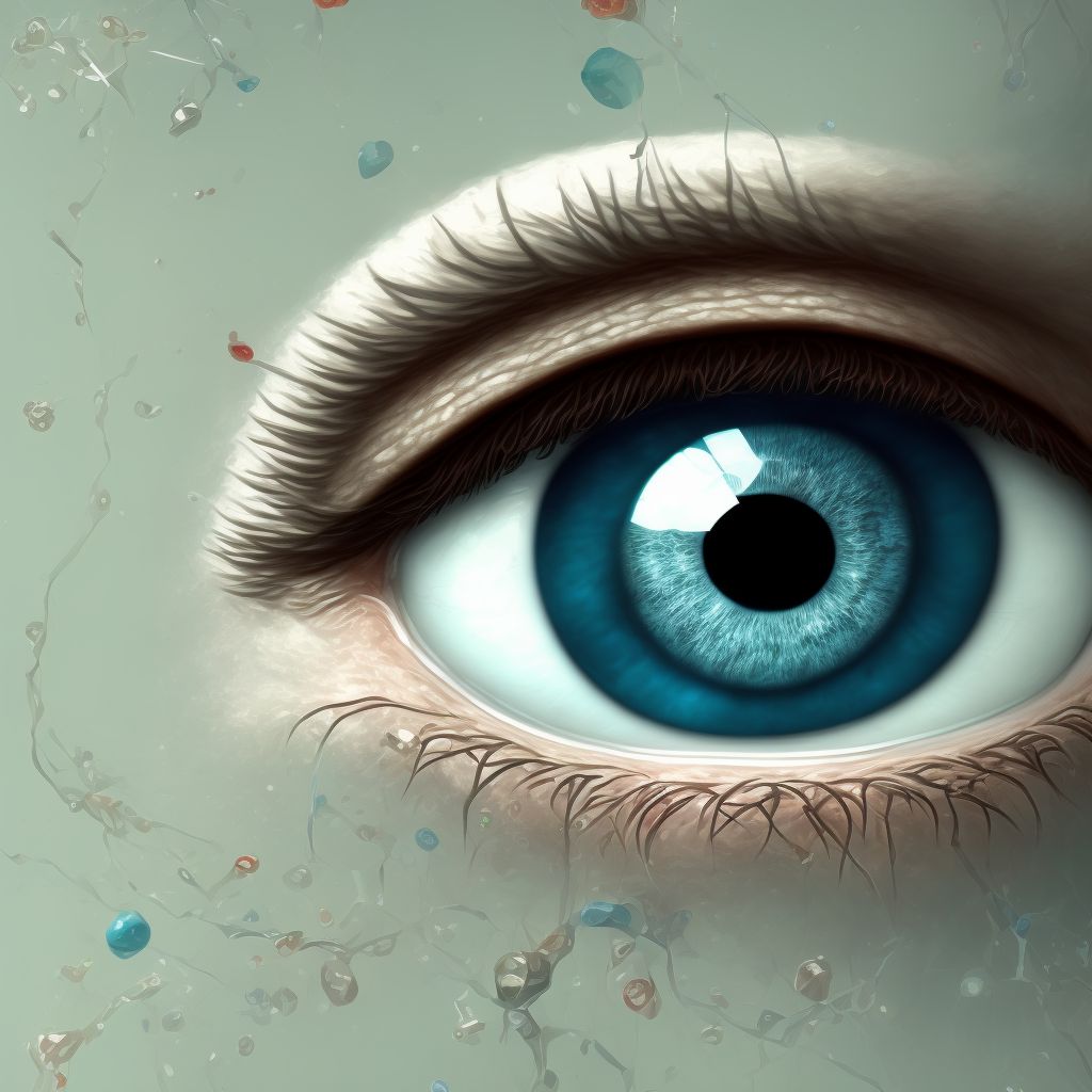 Brow ptosis, unspecified digital illustration