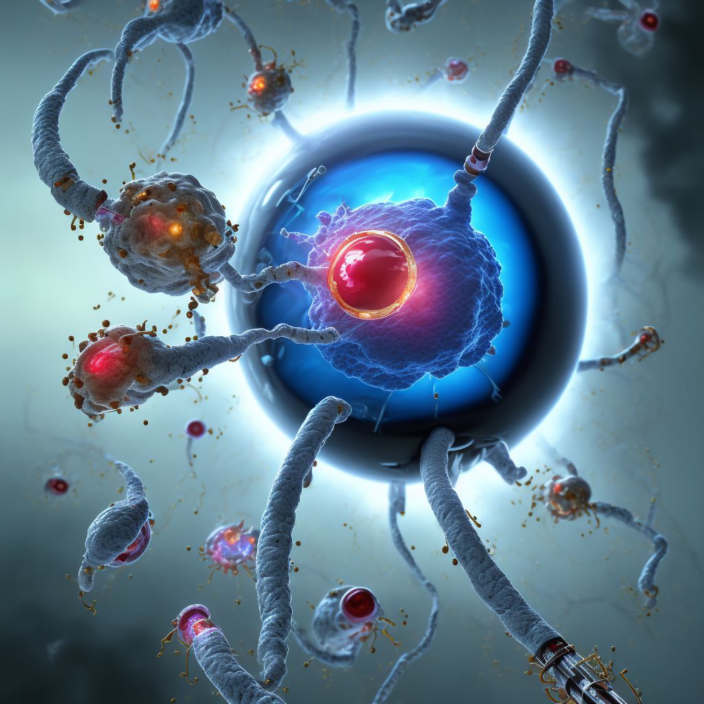 Intraoperative hemorrhage and hematoma of unspecified eye and adnexa complicating other procedure digital illustration