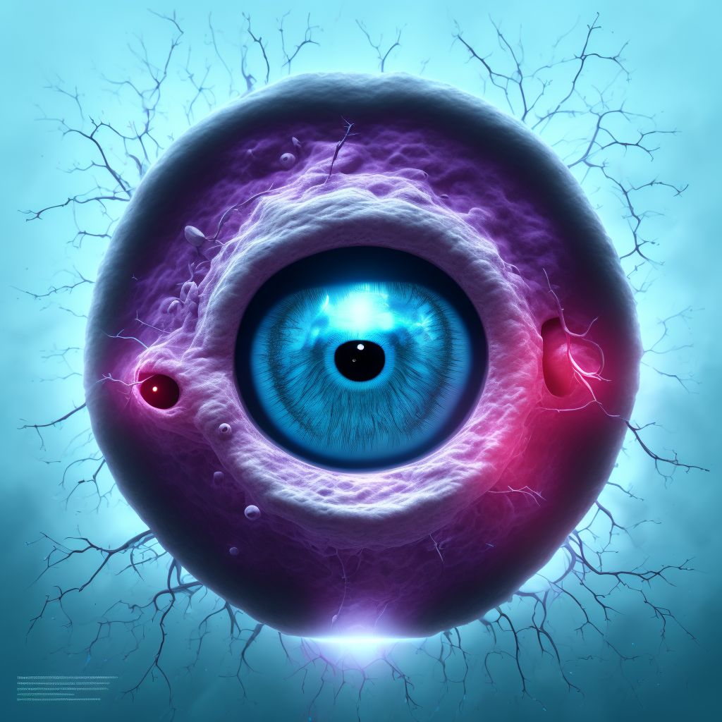 Postprocedural seroma of unspecified eye and adnexa following an ophthalmic procedure digital illustration