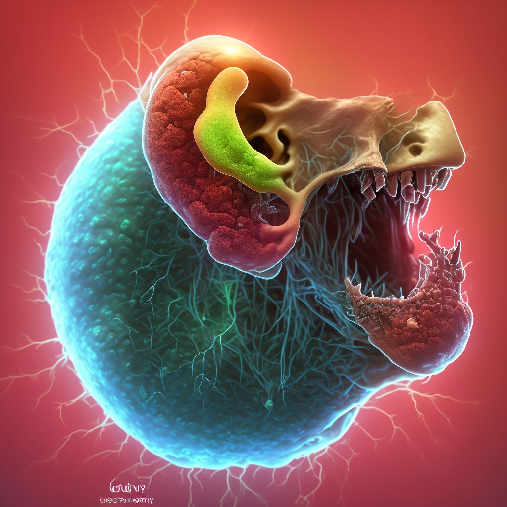 Cholesteatoma of external ear, unspecified ear digital illustration