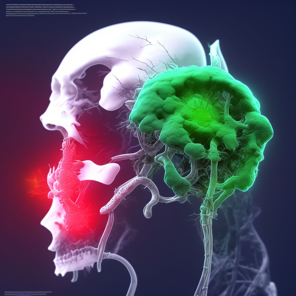 Unspecified noninfective disorders of pinna, left ear digital illustration