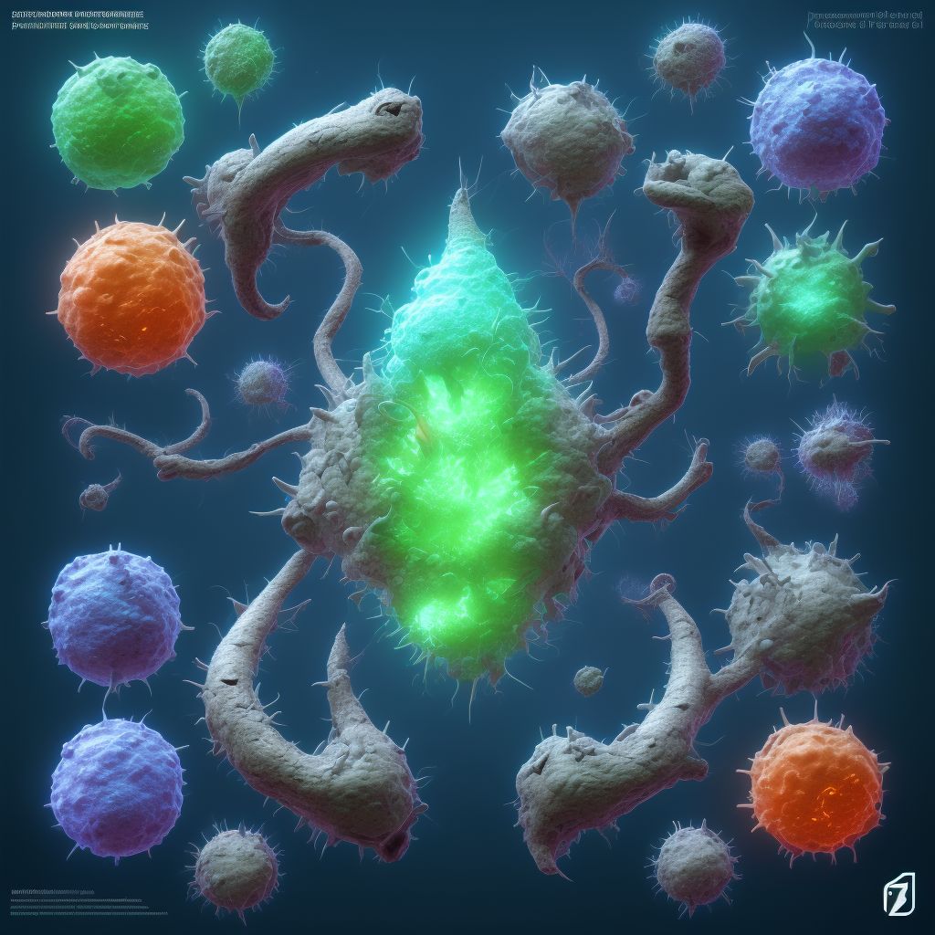 Noninfective disorders of pinna, left ear digital illustration