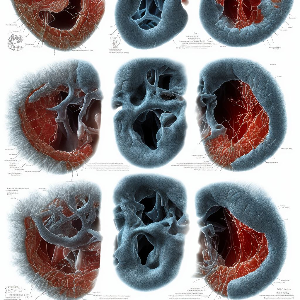 Acquired stenosis of left external ear canal, unspecified digital illustration