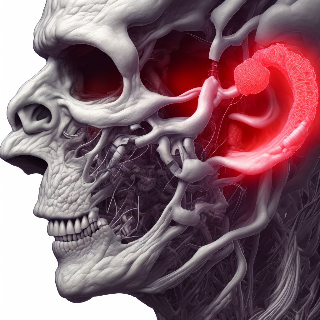 Acquired stenosis of external ear canal, unspecified, bilateral digital illustration