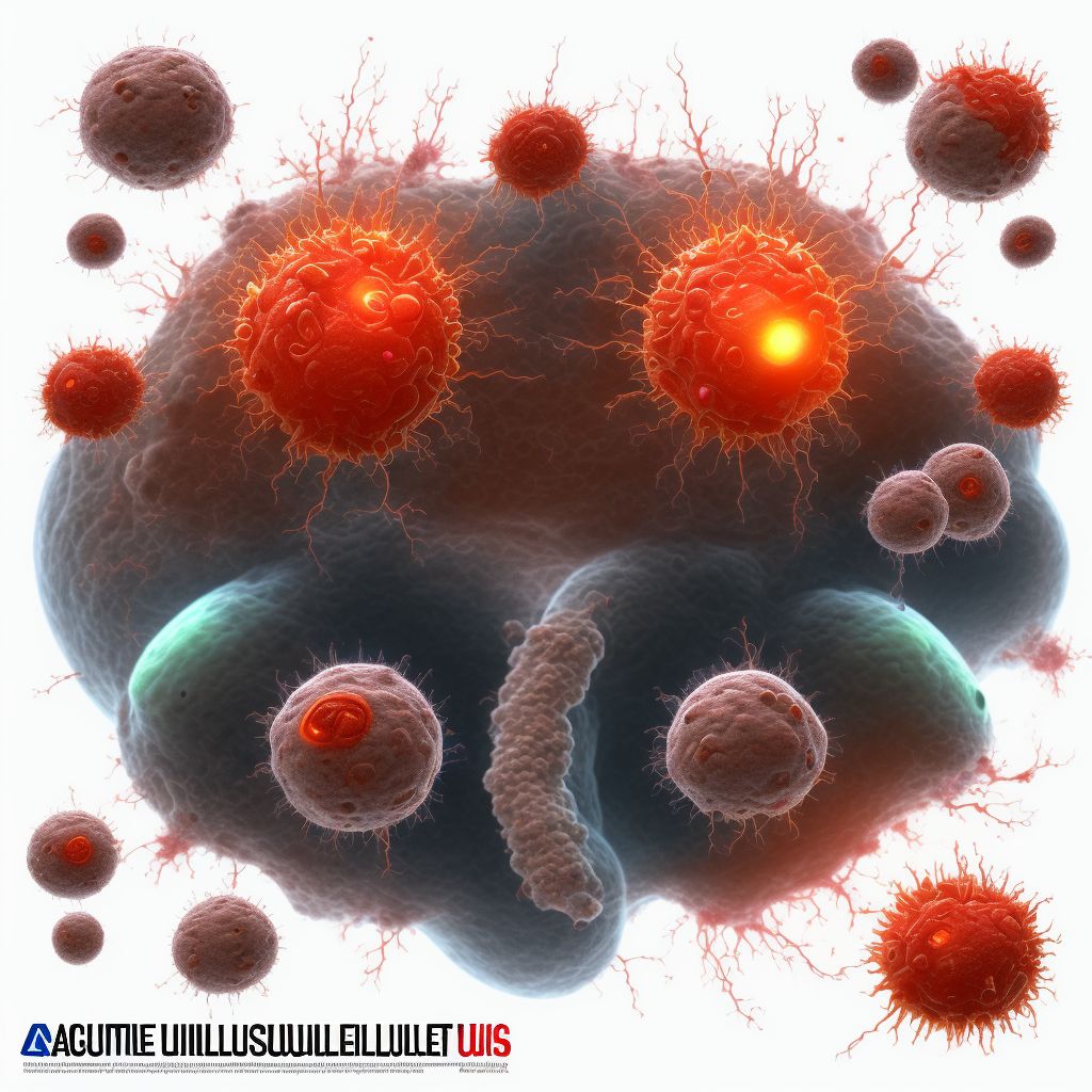 Acute and subacute allergic otitis media (mucoid) (sanguinous) (serous), recurrent, right ear digital illustration