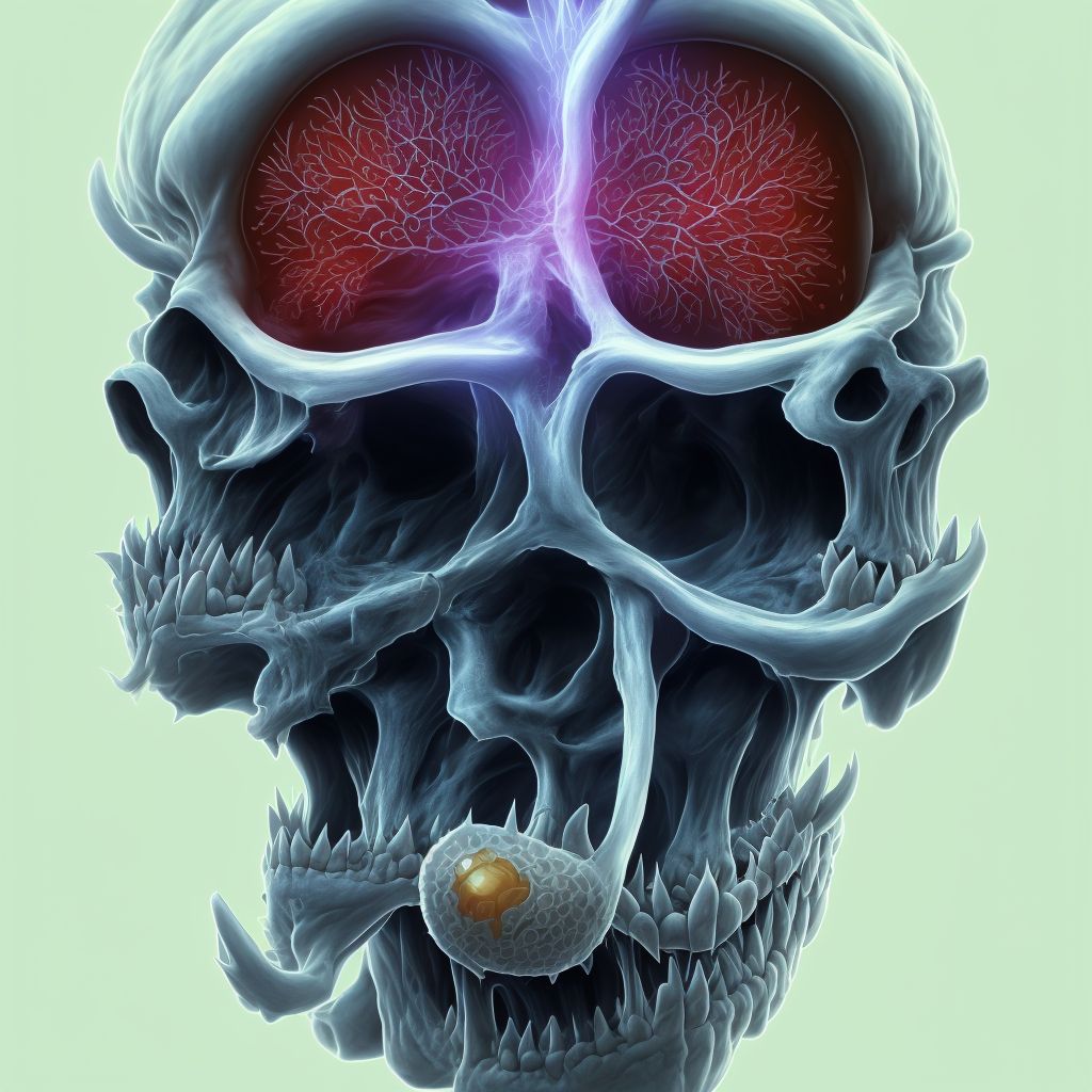 Acute Eustachian salpingitis, left ear digital illustration