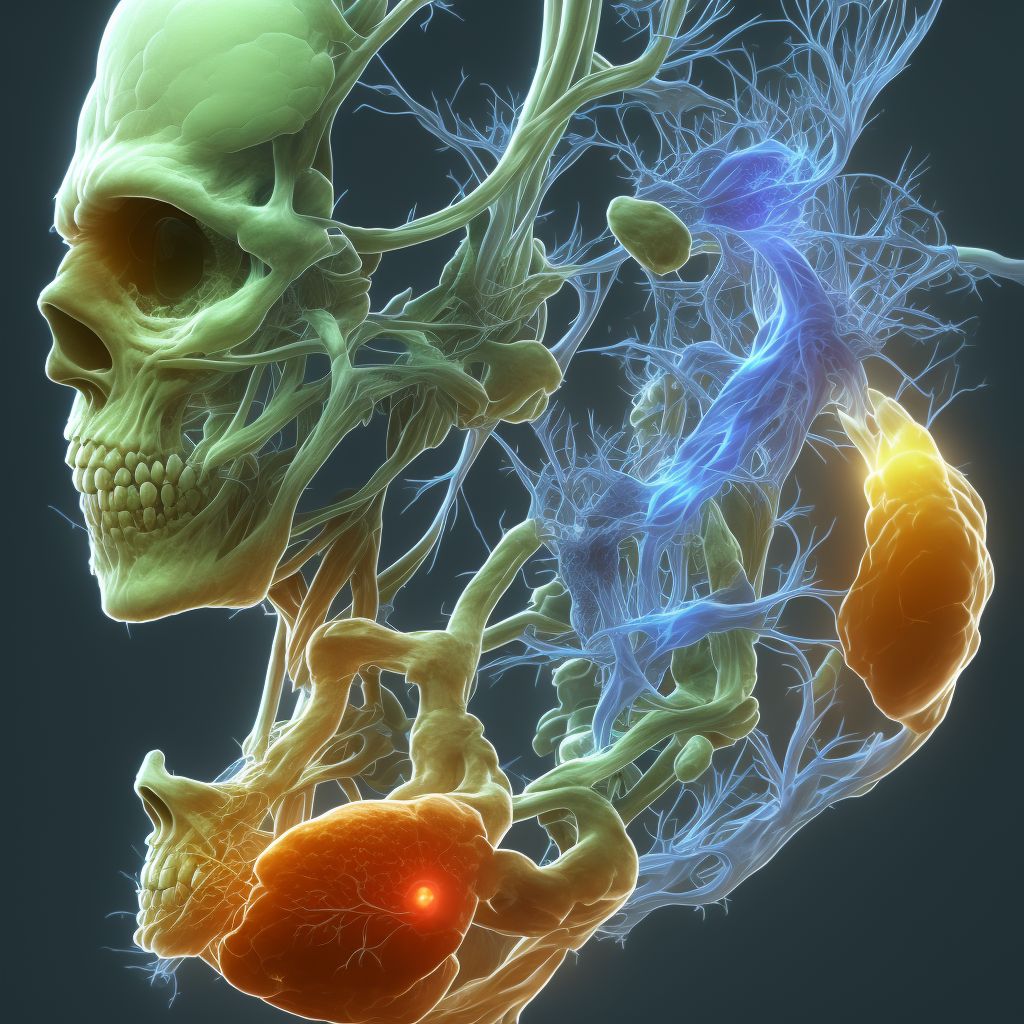 Osseous obstruction of Eustachian tube, unspecified ear digital illustration