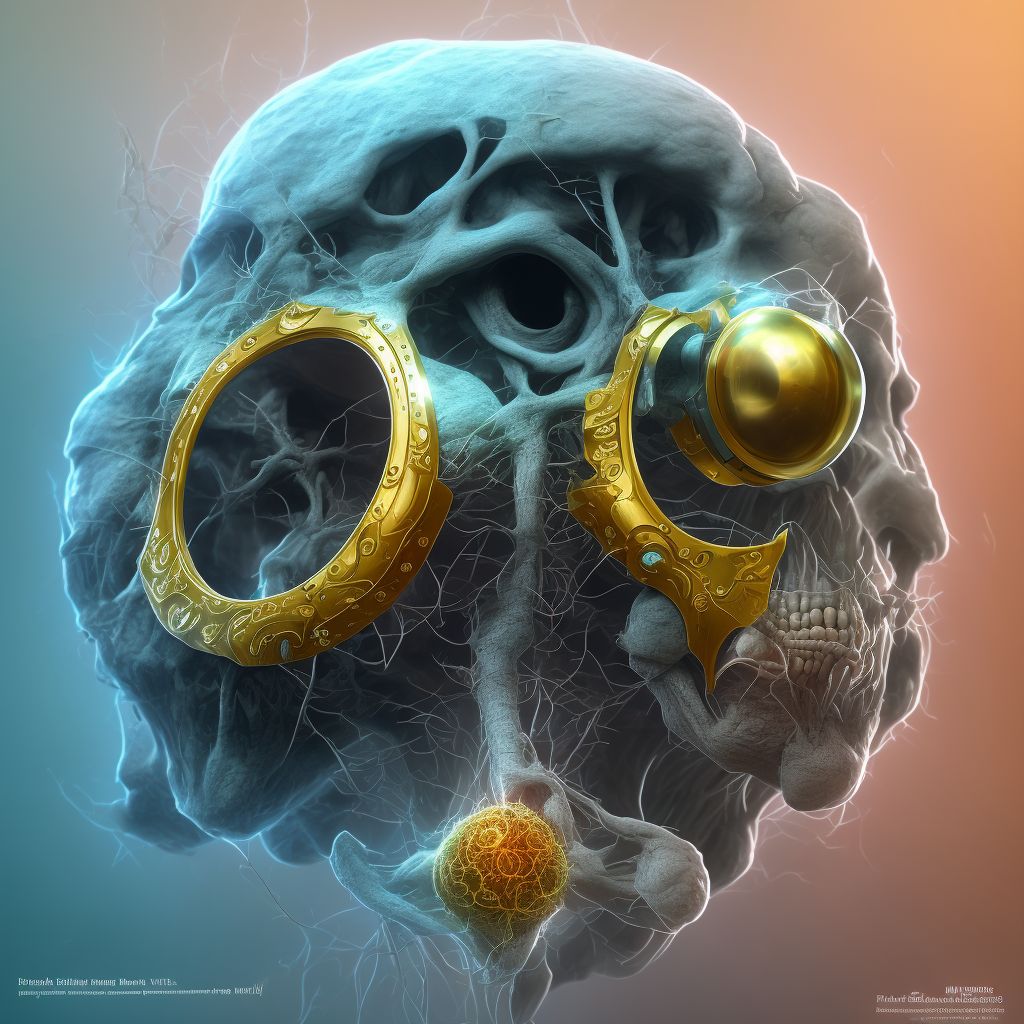 Patulous Eustachian tube, left ear digital illustration