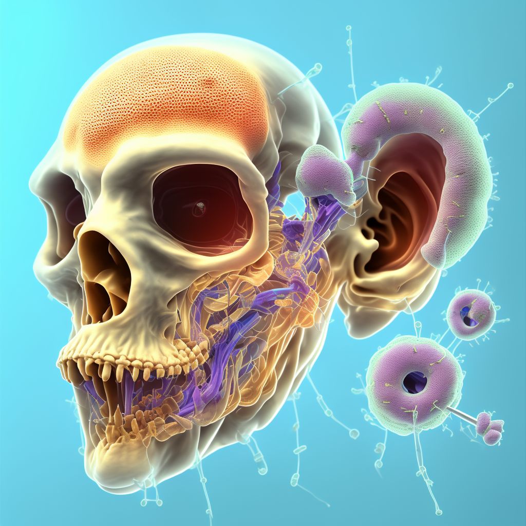 Multiple perforations of tympanic membrane, unspecified ear digital illustration