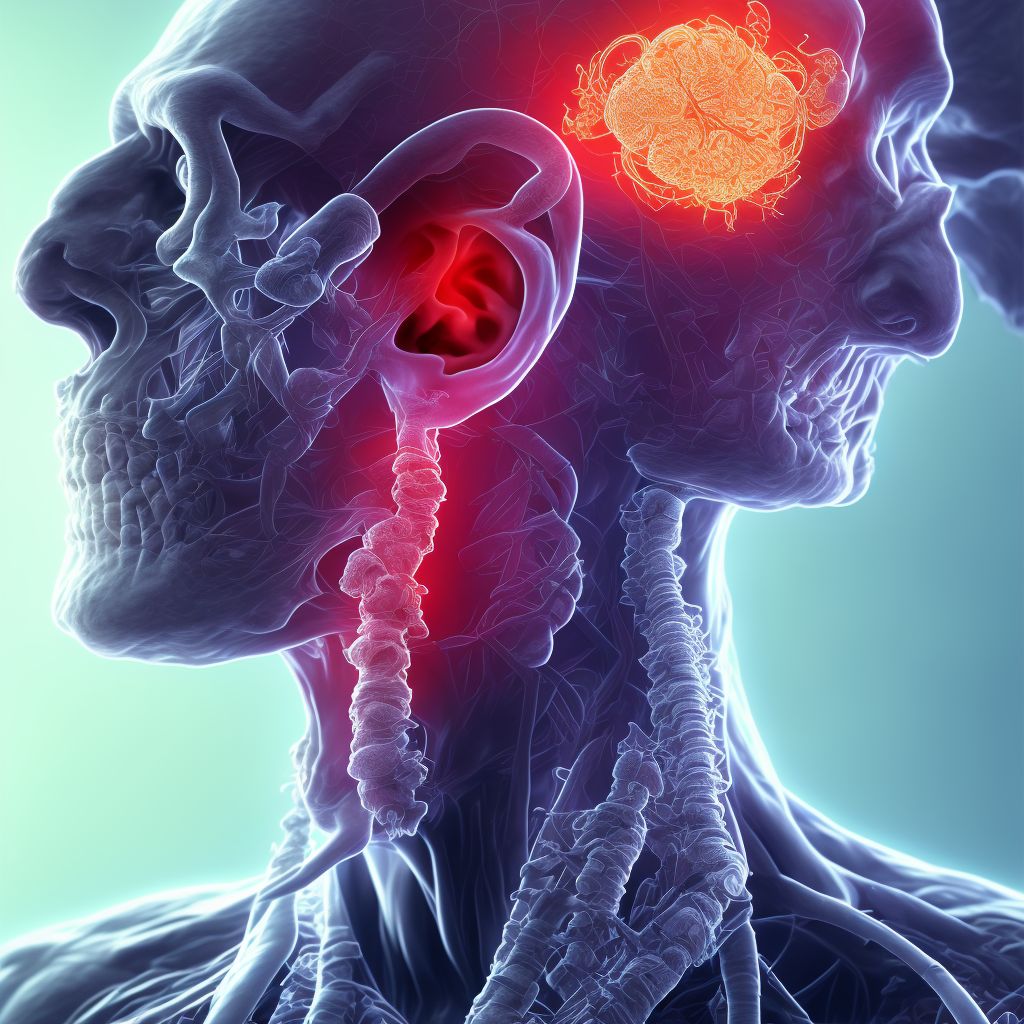 Other specified disorders of tympanic membrane, left ear digital illustration