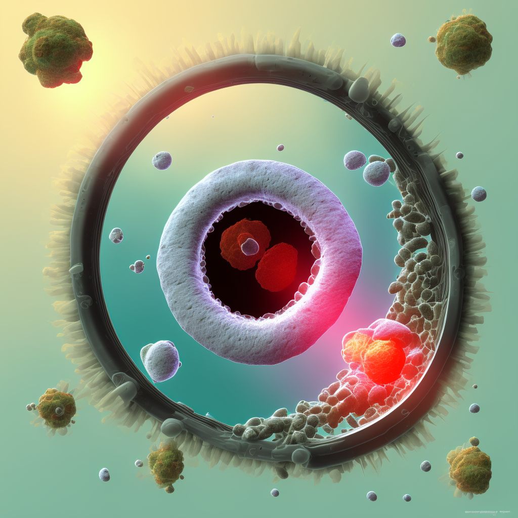 Otosclerosis involving oval window, nonobliterative, left ear digital illustration