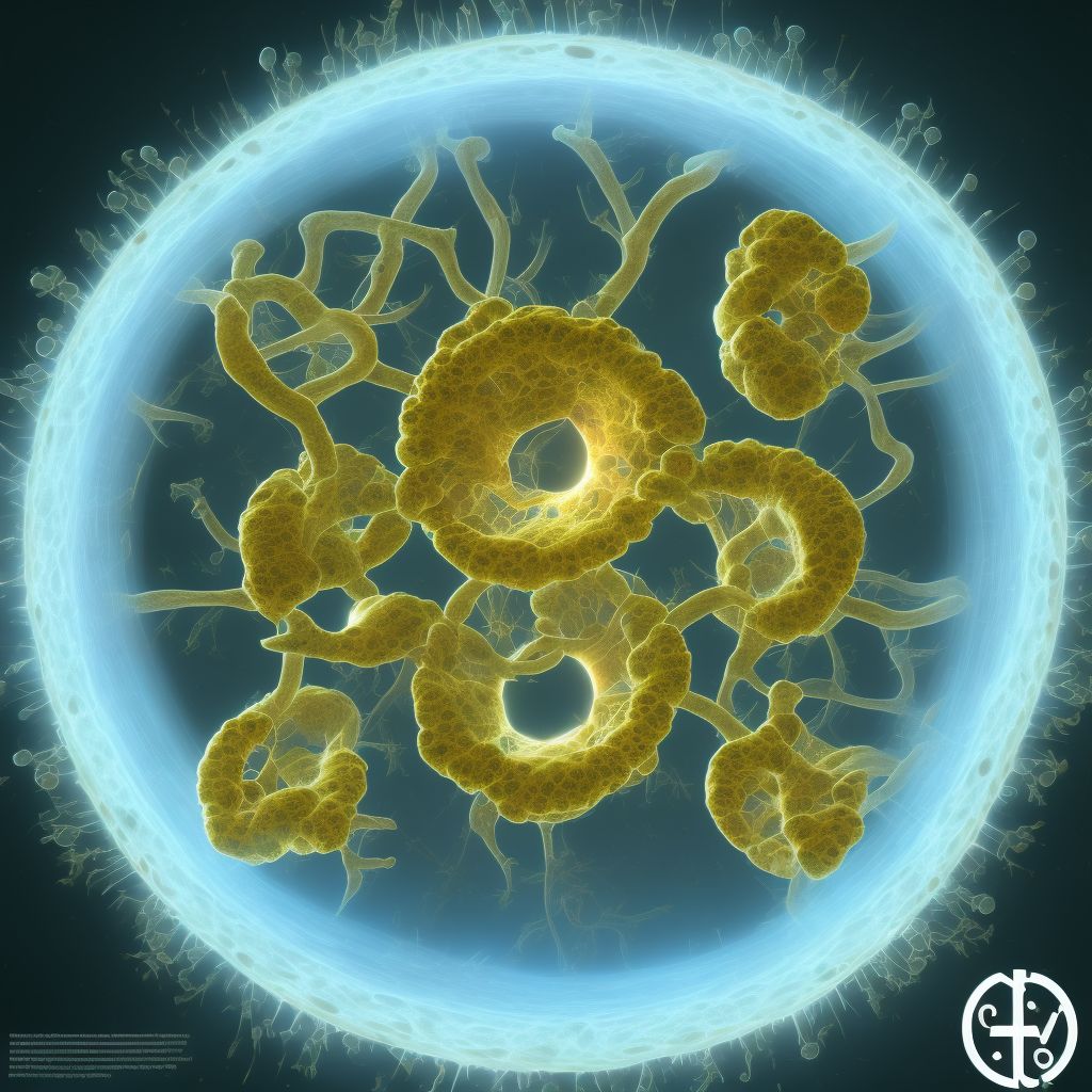 Otosclerosis involving oval window, obliterative, right ear digital illustration