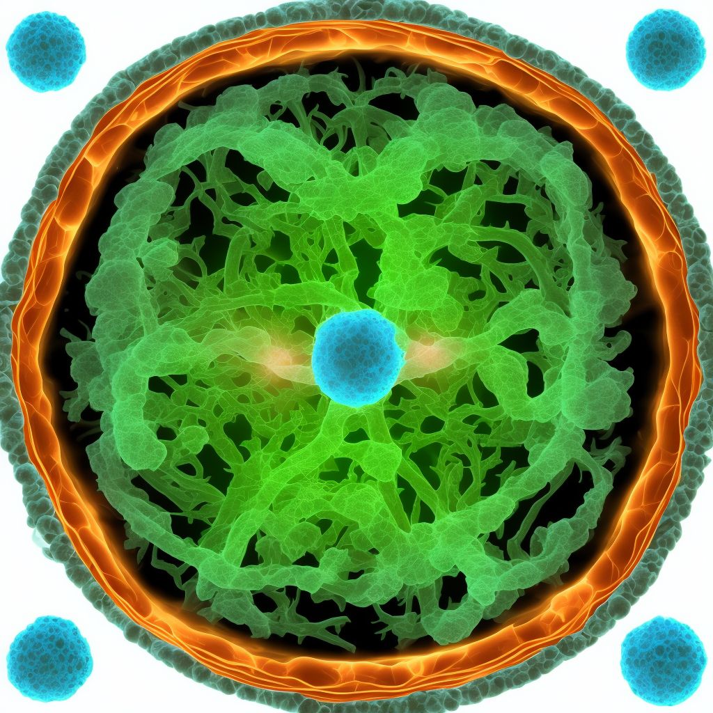 Otosclerosis involving oval window, obliterative, left ear digital illustration