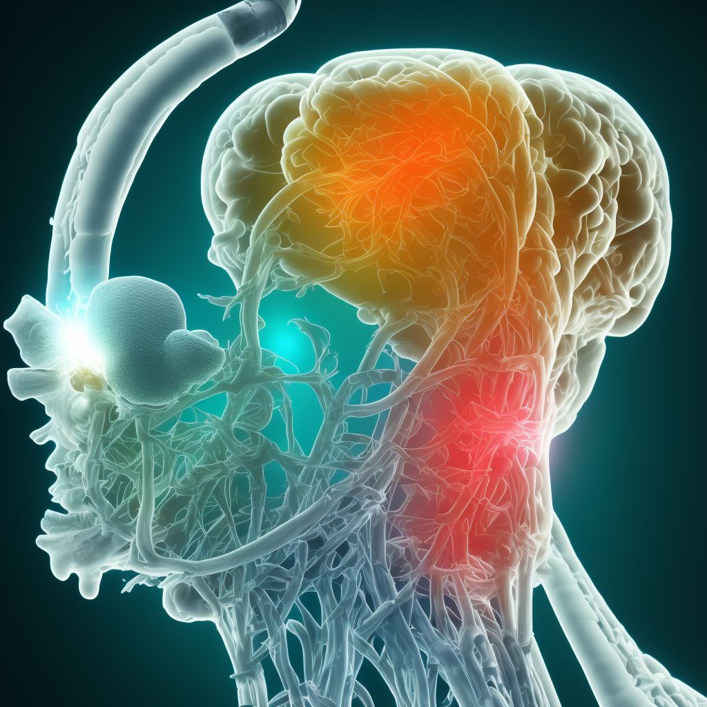 Cochlear otosclerosis, left ear digital illustration