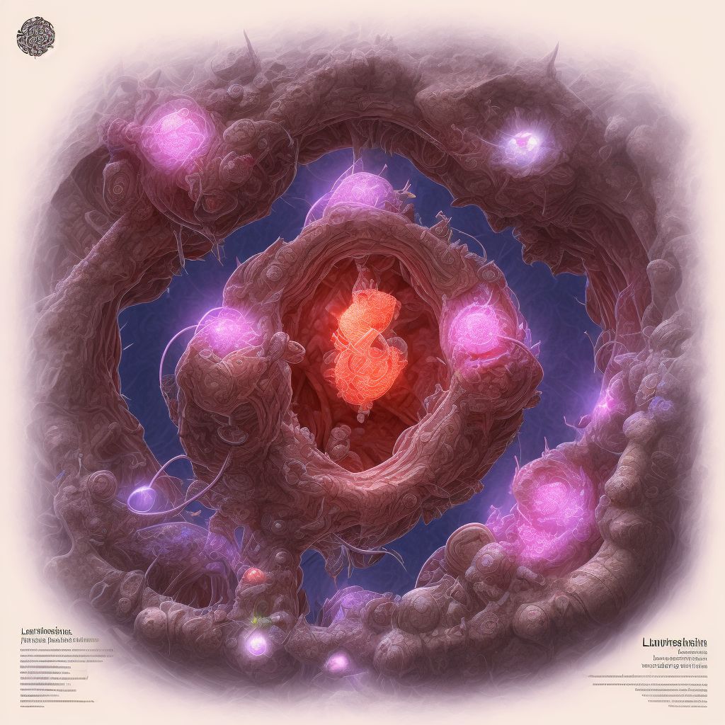 Labyrinthine fistula, left ear digital illustration