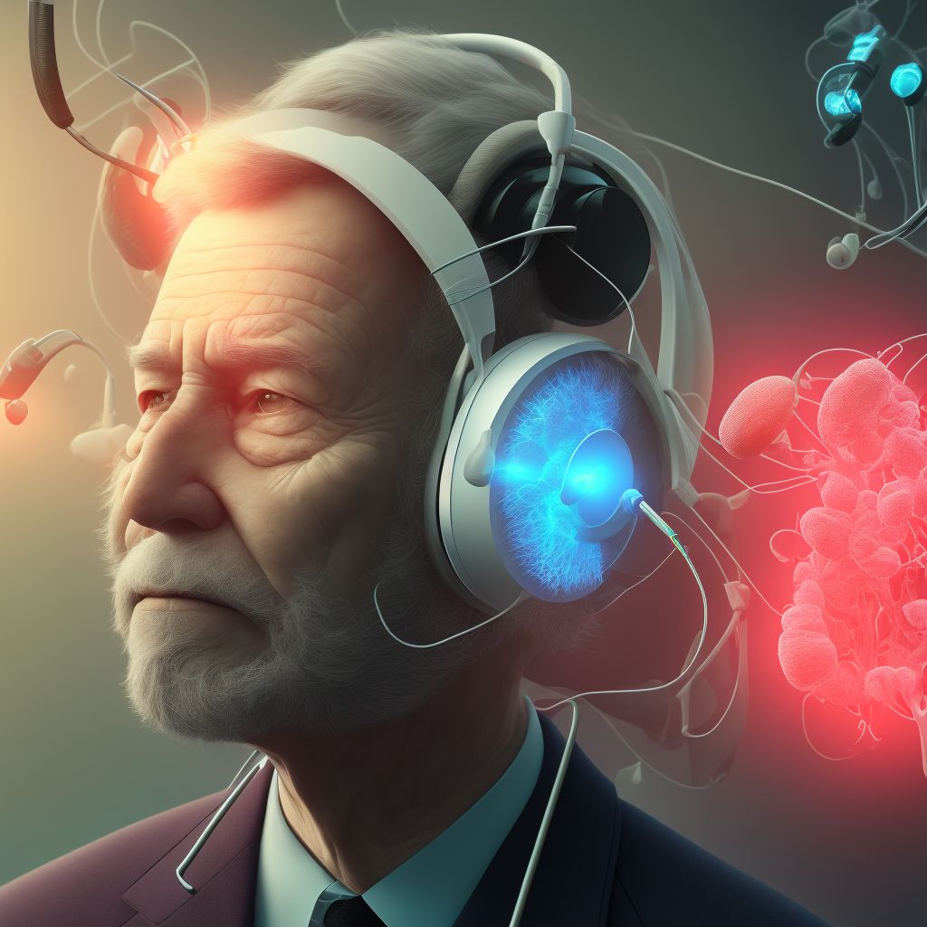 Conductive hearing loss, unspecified digital illustration