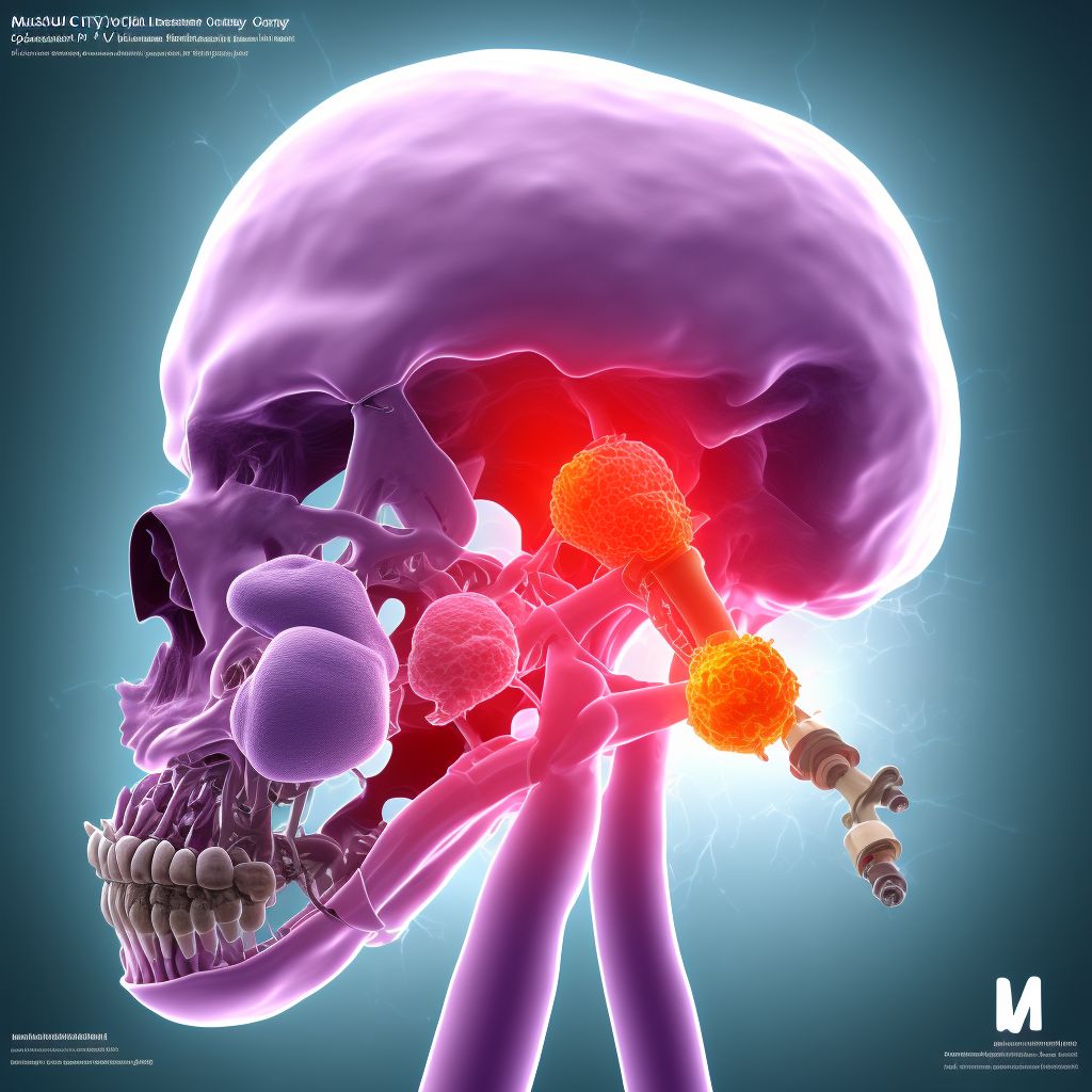 Mucosal cyst of postmastoidectomy cavity, unspecified ear digital illustration