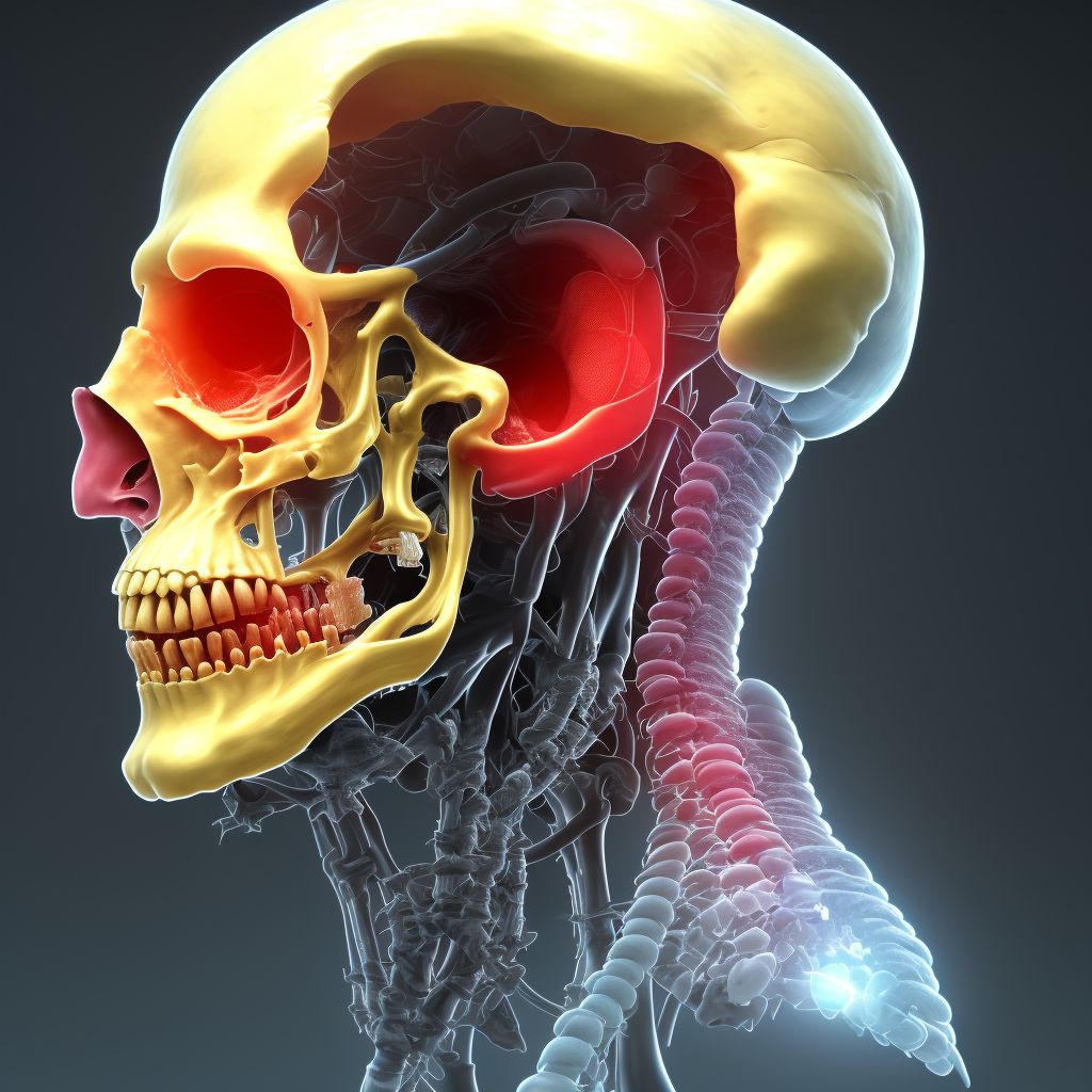 Postprocedural hemorrhage of ear and mastoid process following a procedure on the ear and mastoid process digital illustration