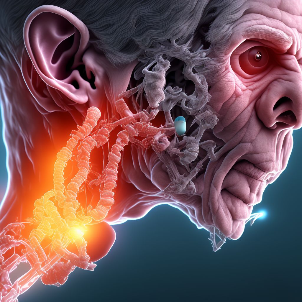 Postprocedural stenosis of external ear canal, bilateral digital illustration