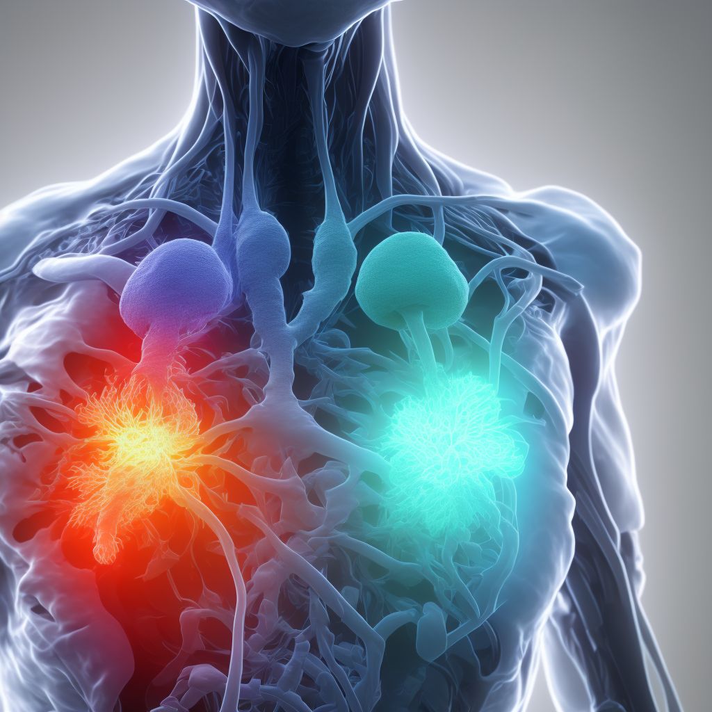 Rheumatic mitral stenosis digital illustration