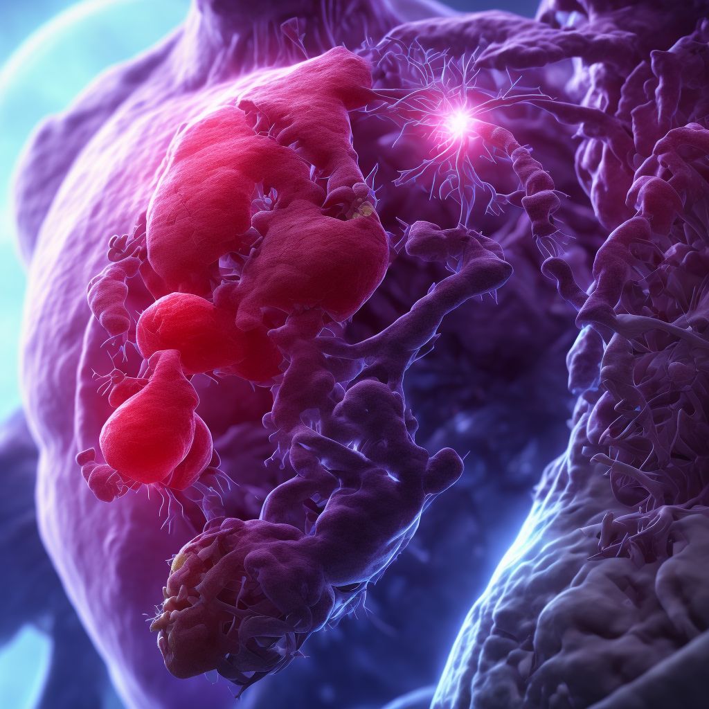 Chronic rheumatic pericarditis digital illustration