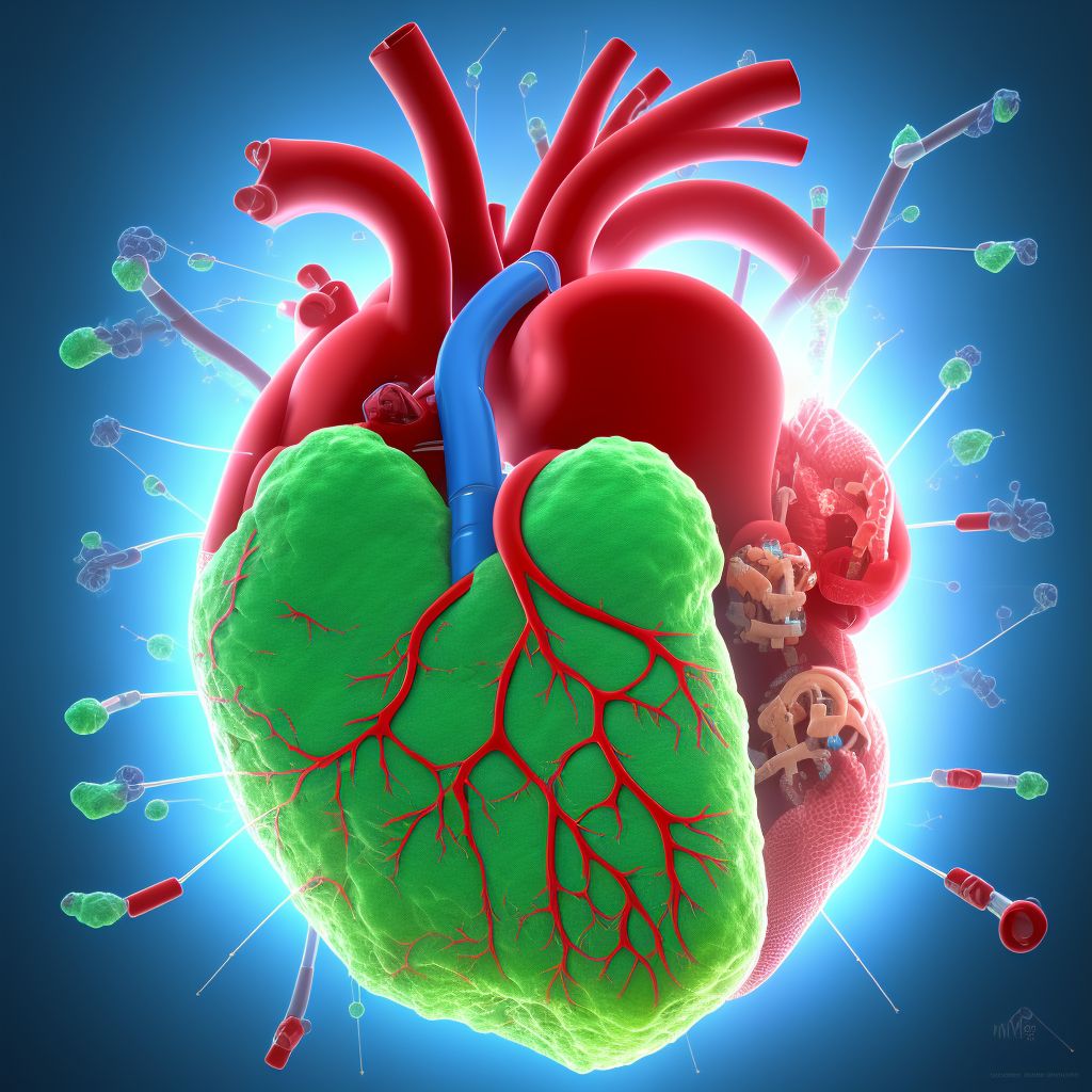 Rheumatic heart failure digital illustration